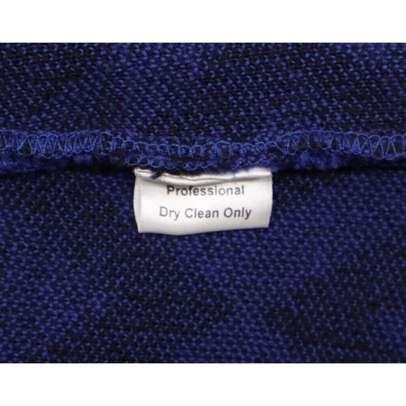 Alice+Olivia Women's Retro Mini Sweater Dress Geometric Blue Black Wool Sz M - Picture 7 of 8